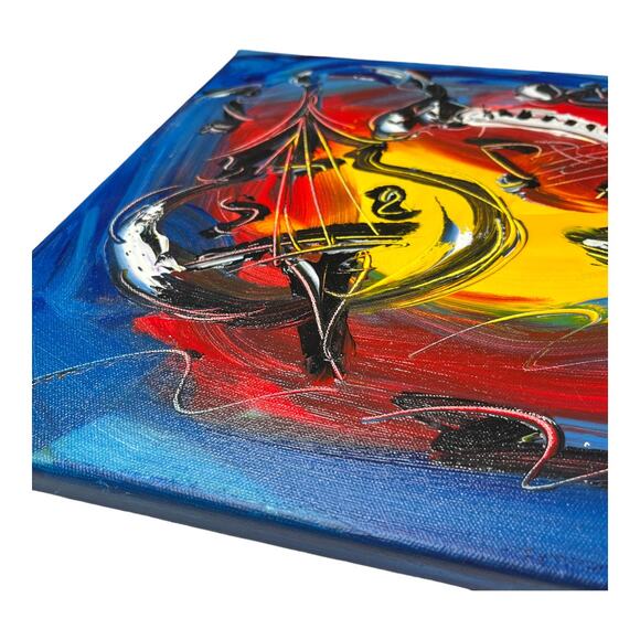 Mark Kazav Painting - Jazz - size 16" x 20" with COA - Musical Original Artist - Picture 7 of 9